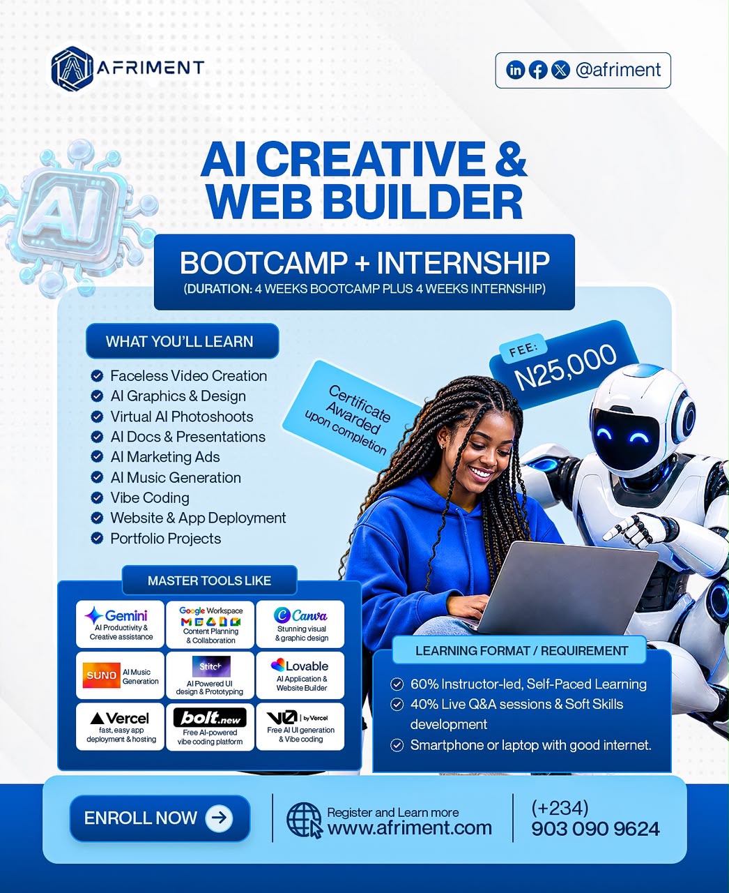 AI Creative & Web Builder Bootcamp + Internship