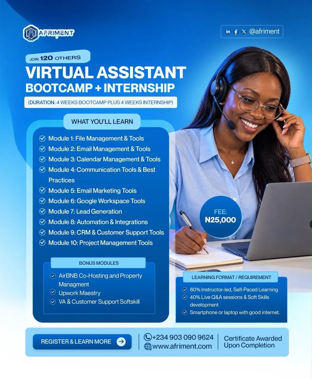 Virtual Assistant Bootcamp + Internship